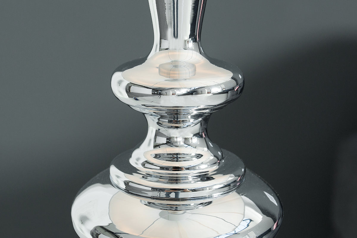 Edle Design Stehlampe LUCIE 160cm silber weiß Barock Stil Stehleuchte