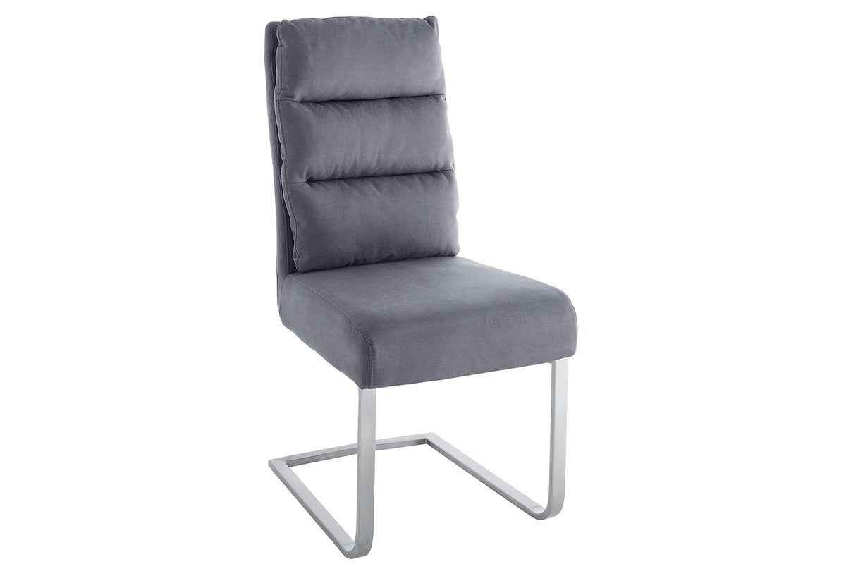 COMFORT Design Freischwinger Stuhl mit Edelstahl-Gestell