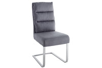 COMFORT Design Freischwinger Stuhl mit Edelstahl-Gestell