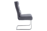 COMFORT Design Freischwinger Stuhl mit Edelstahl-Gestell