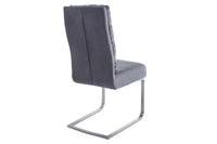 COMFORT Design Freischwinger Stuhl mit Edelstahl-Gestell