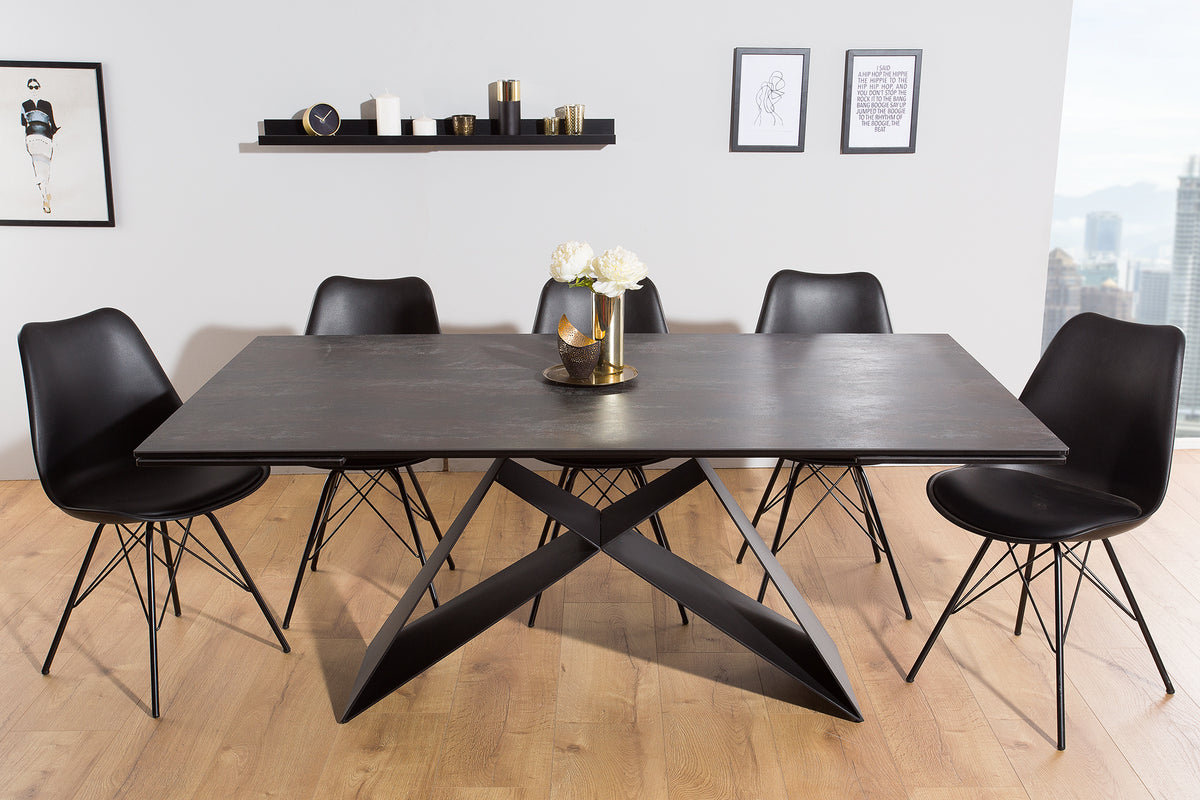 PROMETHEUS extendable dining table 180-220-260cm lava ceramic made in Italy