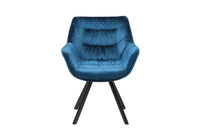 THE DUTCH COMFORT design chair velvet retro style with armrests