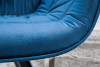 THE DUTCH COMFORT design chair velvet retro style with armrests