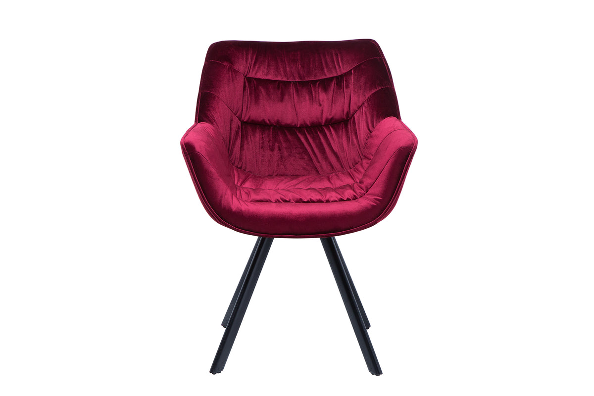 THE DUTCH COMFORT design chair velvet retro style with armrests
