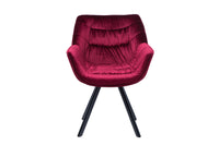 THE DUTCH COMFORT design chair velvet retro style with armrests