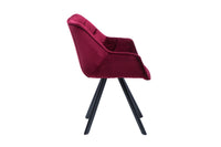 THE DUTCH COMFORT design chair velvet retro style with armrests