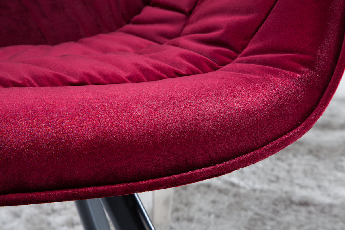 THE DUTCH COMFORT design chair velvet retro style with armrests