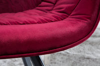 THE DUTCH COMFORT design chair velvet retro style with armrests