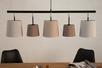 LEVELS Design Hängeleuchte 100cm braun beige Leinenschirme Design by KARE