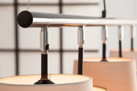 LEVELS Design Hängeleuchte 100cm braun beige Leinenschirme Design by KARE