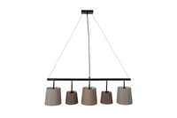 LEVELS Design Hängeleuchte 100cm braun beige Leinenschirme Design by KARE