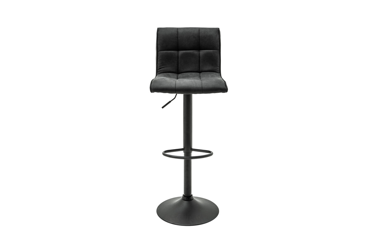 MODENA Höhenverstellbarer Barhocker vintage grau Barstuhl mit Fußablage
