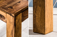 PURE solid wood dining table 160-240cm natural Sheesham stone finish with extension plates