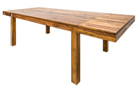 PURE solid wood dining table 160-240cm natural Sheesham stone finish with extension plates