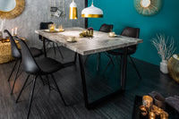 LOFT Modern dining table 160cm gray concrete design black metal legs sled base industrial