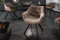 THE DUTCH COMFORT Design Stuhl Retro Stil mit Armlehnen