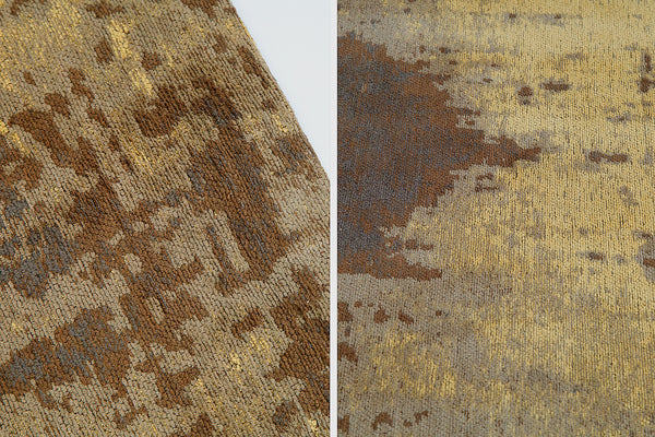 MODERN Vintage Baumwoll-Teppich ART 240x160cm sand braun Used Look