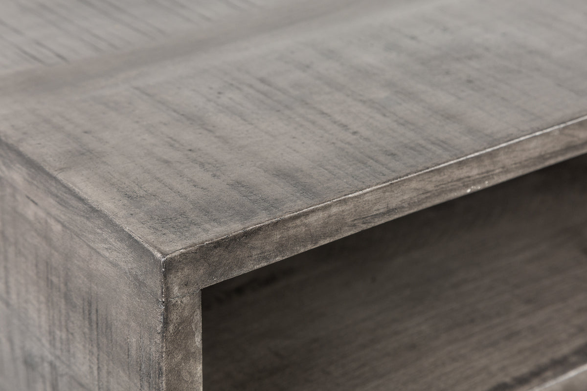 SCORPION Massiver Schreibtisch 100cm grau Mangoholz Hairpin Legs