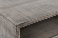 SCORPION Massiver Schreibtisch 100cm grau Mangoholz Hairpin Legs