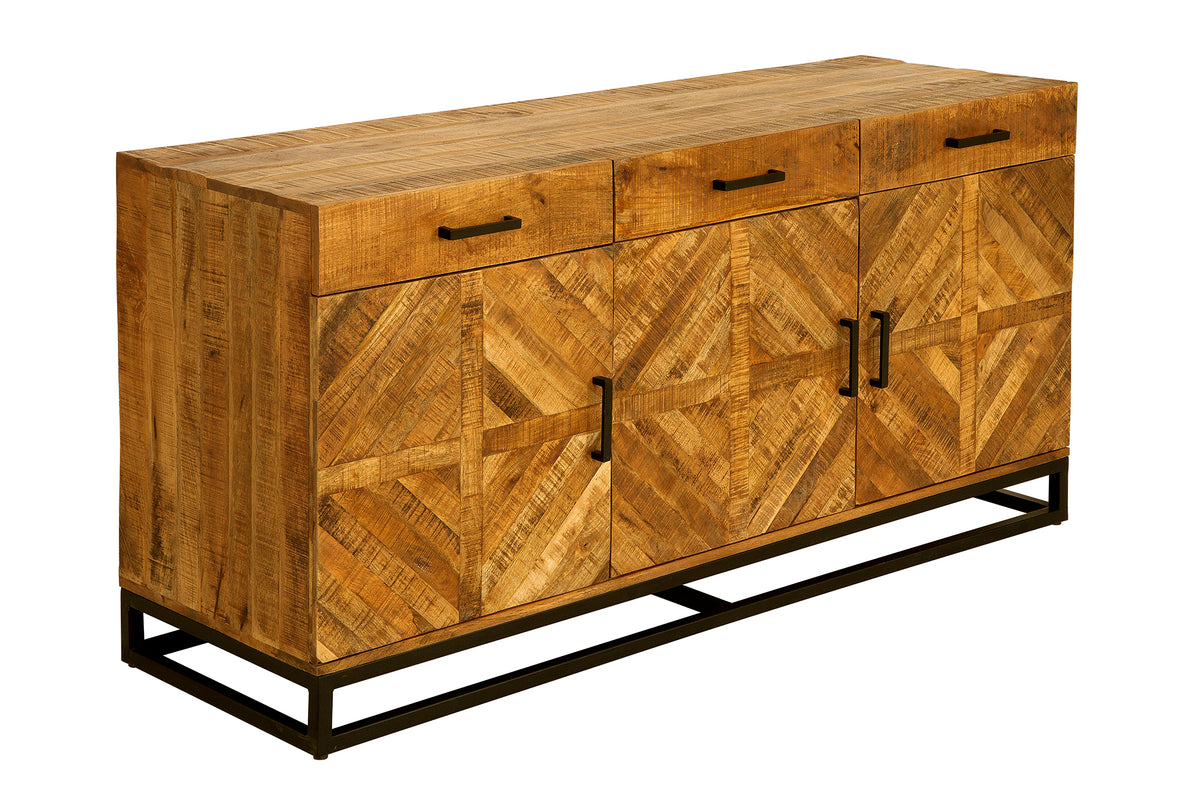 INFINITY HOME Massives Sideboard 160cm Mangoholz Industrial Design