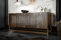 ONYX solid sideboard 177cm mango wood with agate stone trim