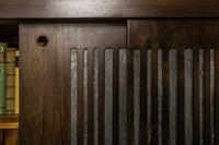 ONYX solid sideboard 160cm mango wood with agate stone trim