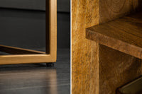 ONYX solid sideboard 160cm mango wood with agate stone trim
