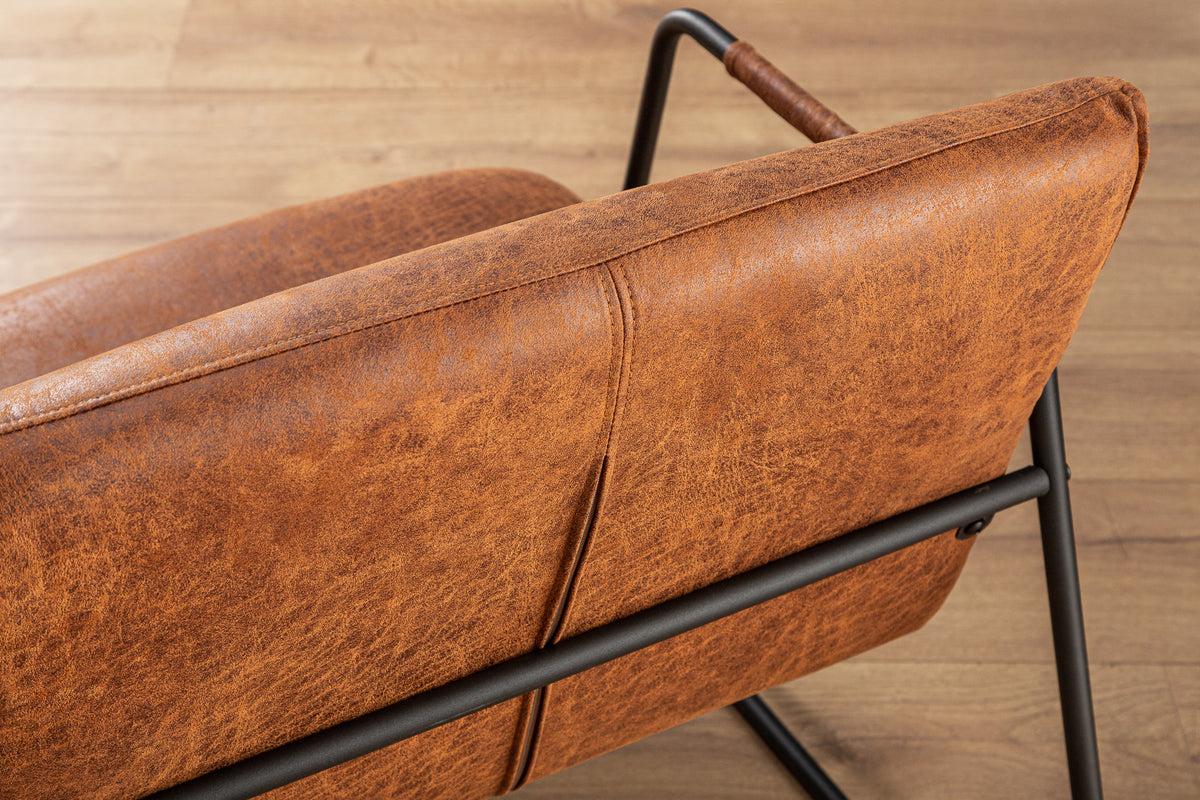 MUSTANG LOUNGER Retro lounge chair antique with decorative quilting