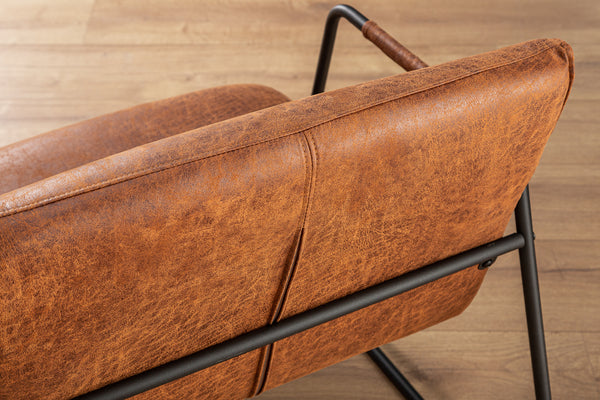 MUSTANG LOUNGER Retro lounge chair antique with decorative quilting