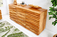 RELIEF Solid sideboard 160cm acacia wood with elaborate front