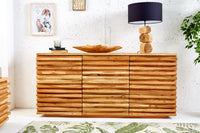 RELIEF Solid sideboard 160cm acacia wood with elaborate front