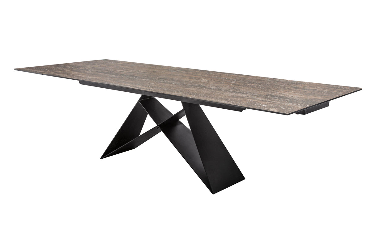 PROMETHEUS extendable dining table 180-220-260cm rust ceramic made in Italy