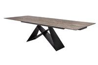 PROMETHEUS extendable dining table 180-220-260cm rust ceramic made in Italy