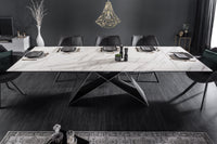 PROMETHEUS extendable dining table 180-220-260cm white marble ceramic made in Italy