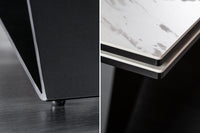 PROMETHEUS extendable dining table 180-220-260cm white marble ceramic made in Italy