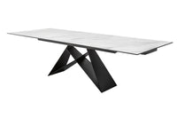 PROMETHEUS extendable dining table 180-220-260cm white marble ceramic made in Italy