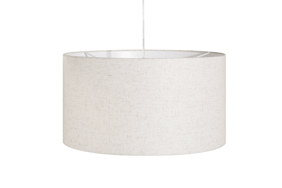 Elegante Hängelampe ROOTS 50cm natur Hängeleuchte mit Leinenschirm