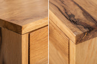 LIVING EDGE Massives Sideboard 160cm Wildeiche geölt Baumkanten Board