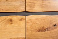 LIVING EDGE Massives Sideboard 160cm Wildeiche geölt Baumkanten Board