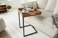 Elegantes Servier Tablett CIANO 40x40cm Akazie Massivholz mit Griffen