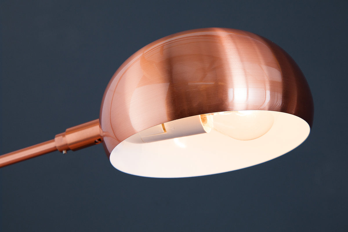 FIVE LIGHTS Design Bogenlampe 205cm chrom Stehlampe mit schwarzem Marmorfuß
