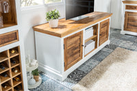 LONG Elegant TV lowboard ISLAND 160cm mango wood country house style