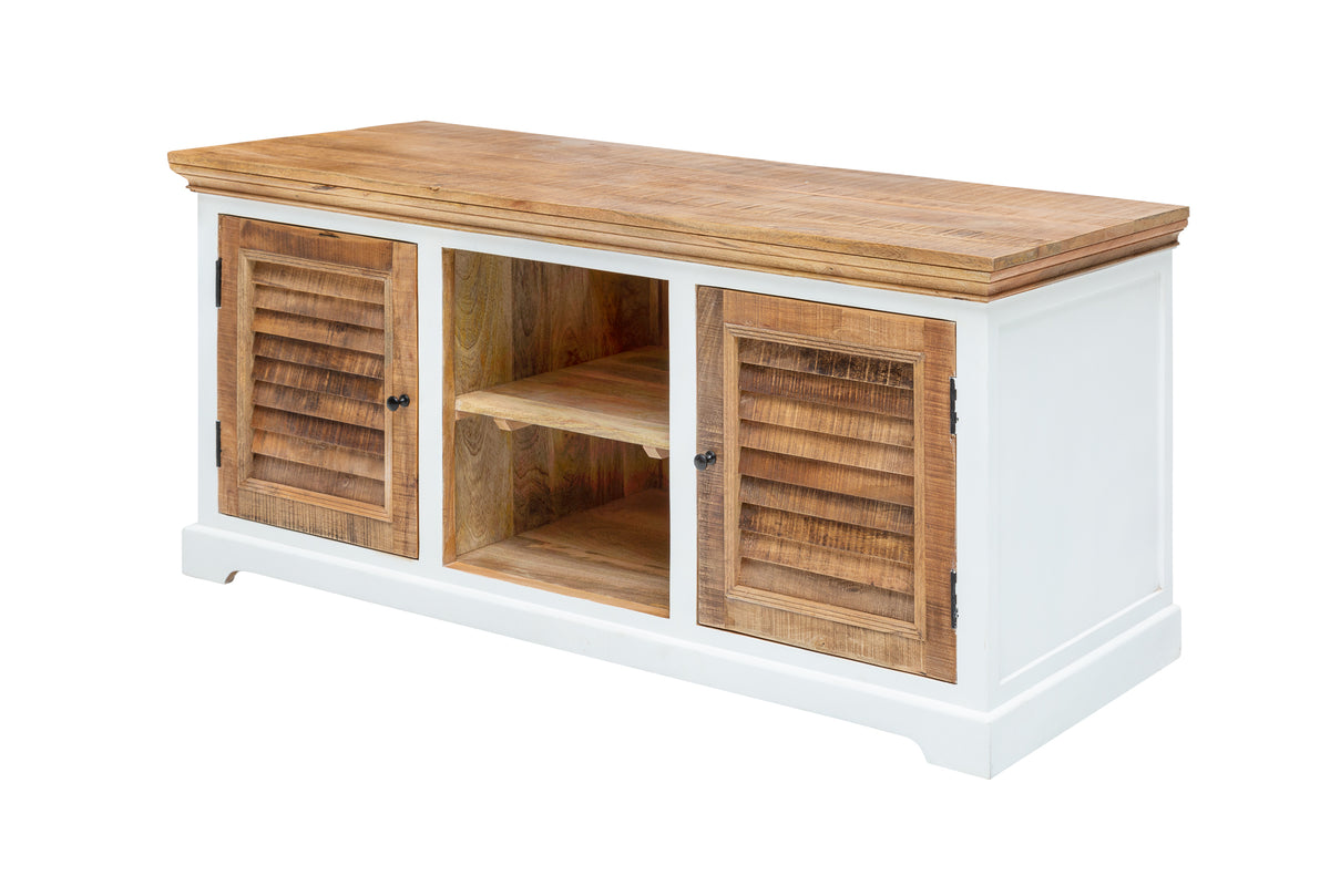LONG Elegant TV lowboard ISLAND 160cm mango wood country house style