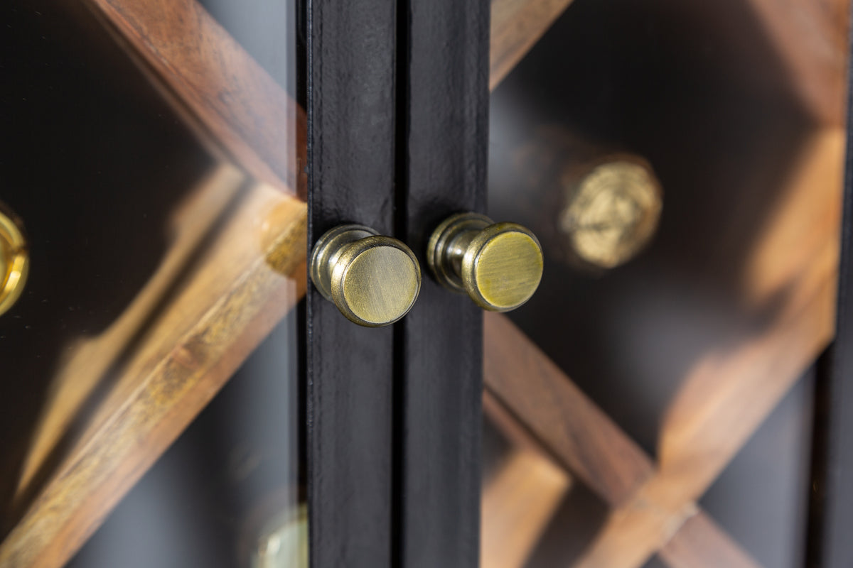 BODEGA Massives Weinregal 145cm Akazienholz Flaschenregal Industrial Design