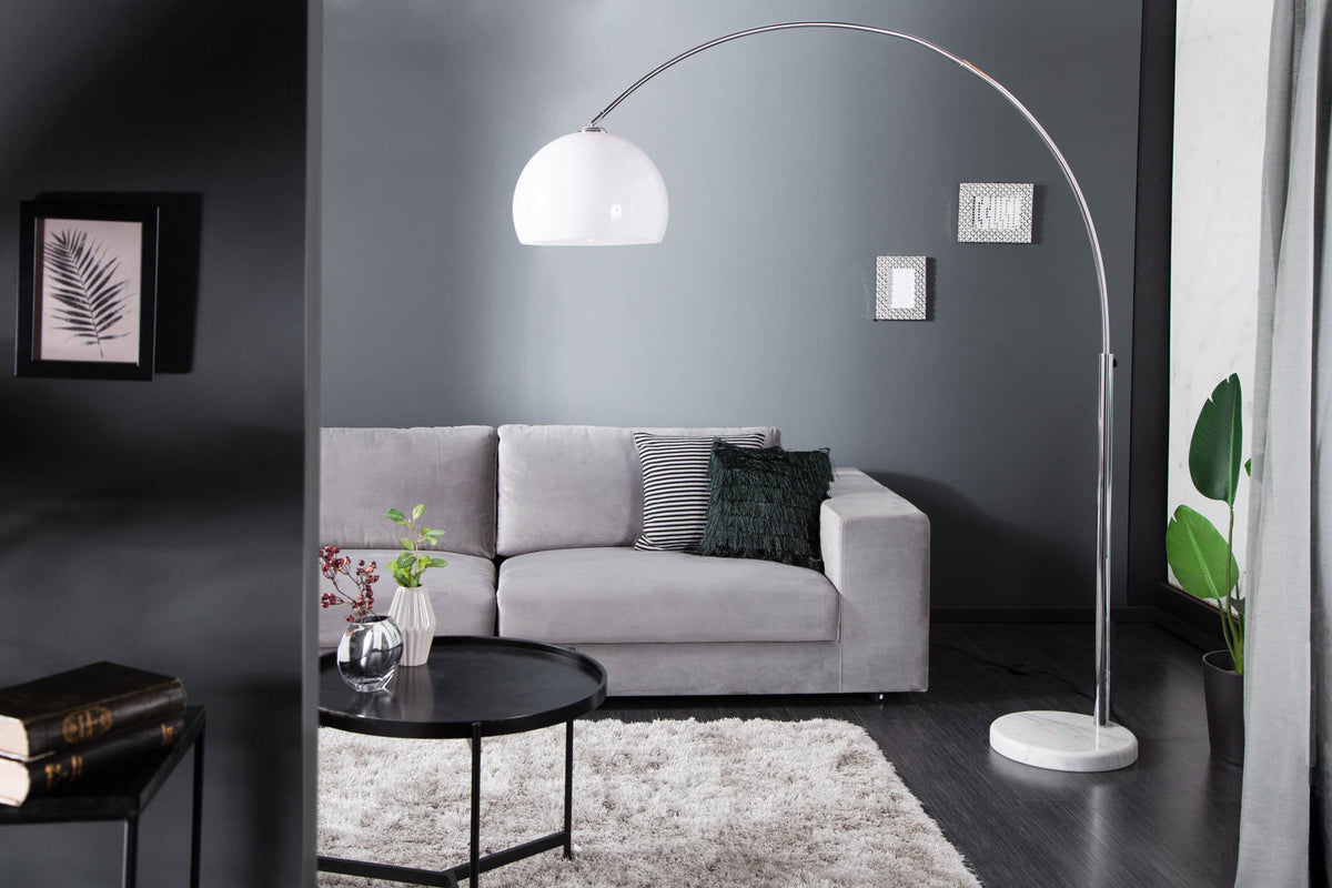 LOUNGE DEAL Ausziehbare Bogenlampe 175-205cm Marmorfuß Stehlampe