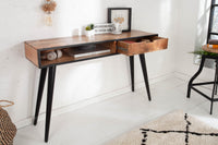 Industrial Konsolentisch INDUSTRIAL 120cm Mango mit schwarzen Beinen