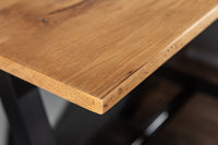 Massiver Bartisch CASTLE 120cm Wildeiche natur Stehtisch Industrial Design