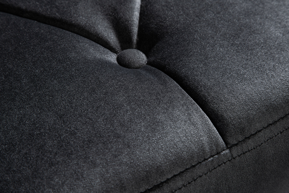 Elegante Sitzbank MODERN BAROCK 172cm Samt Edelstahl