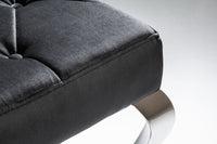 Elegante Sitzbank MODERN BAROCK 172cm Samt Edelstahl